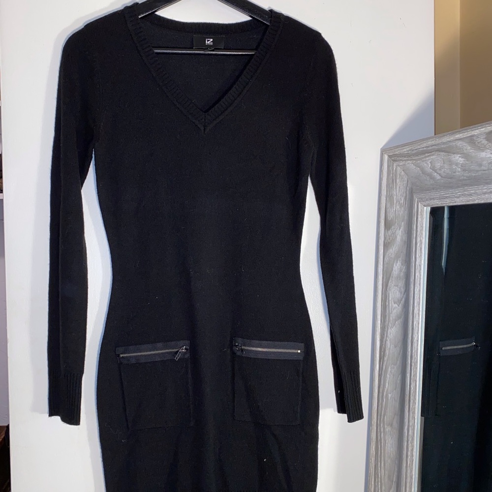 Black sweater dress